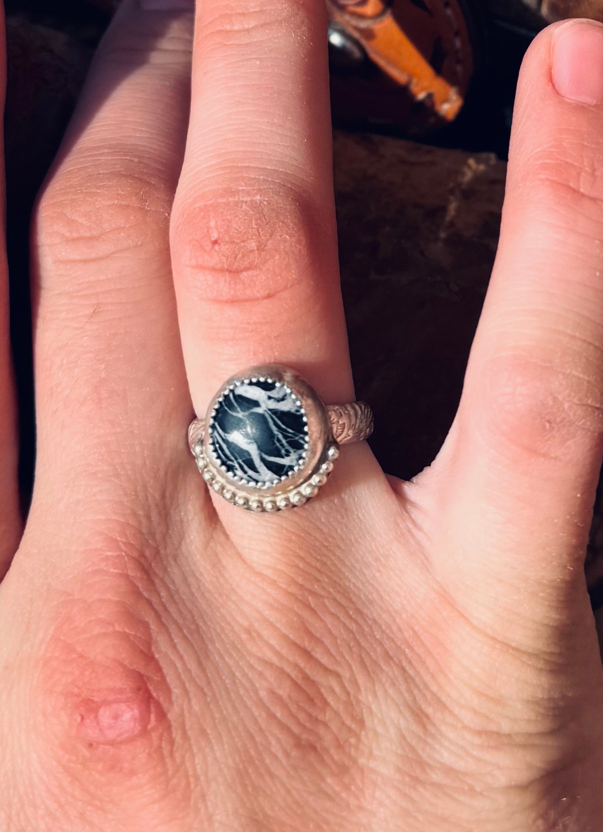 White Buffalo Ring SZ 7