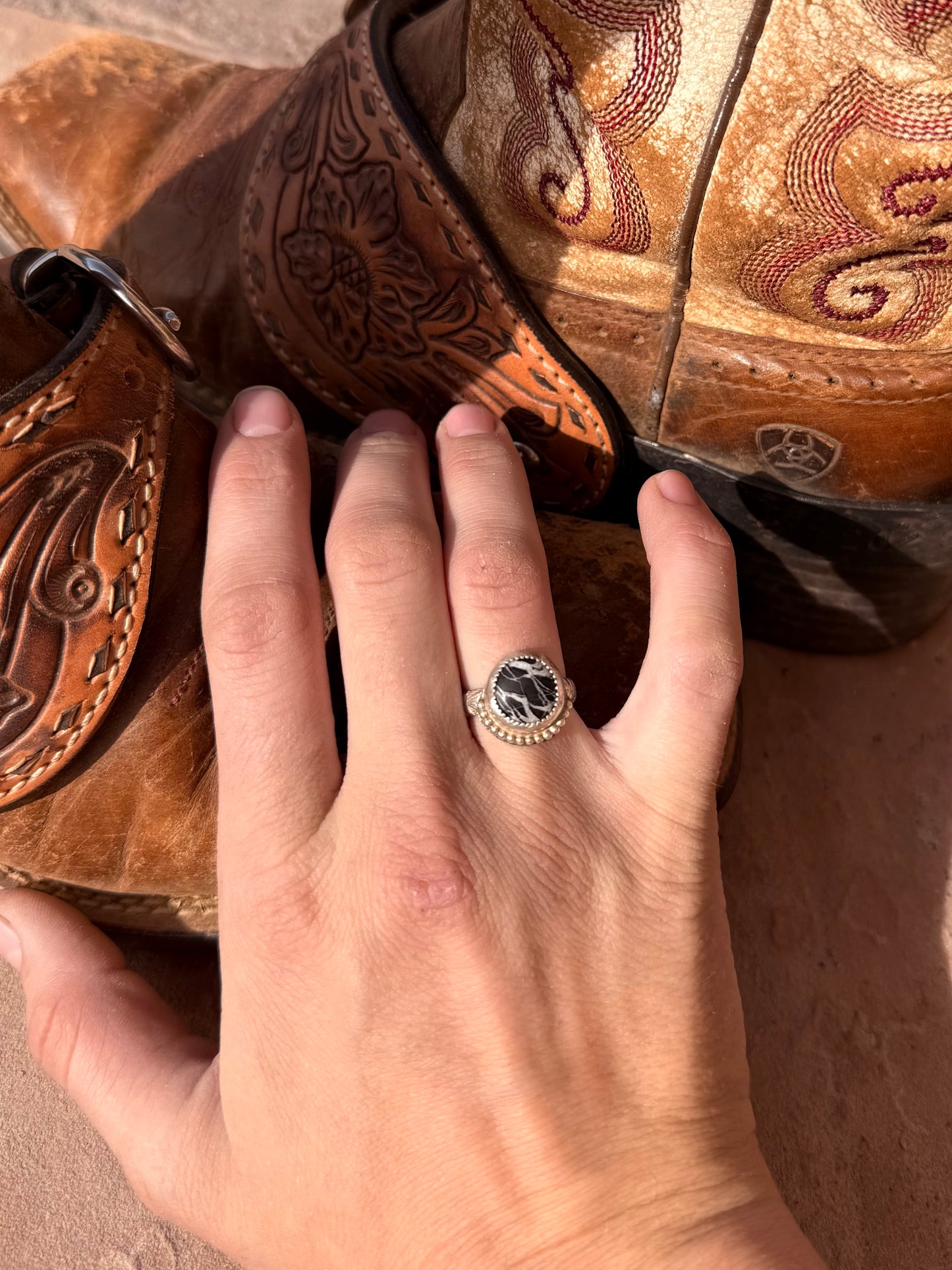 White Buffalo Ring SZ 7