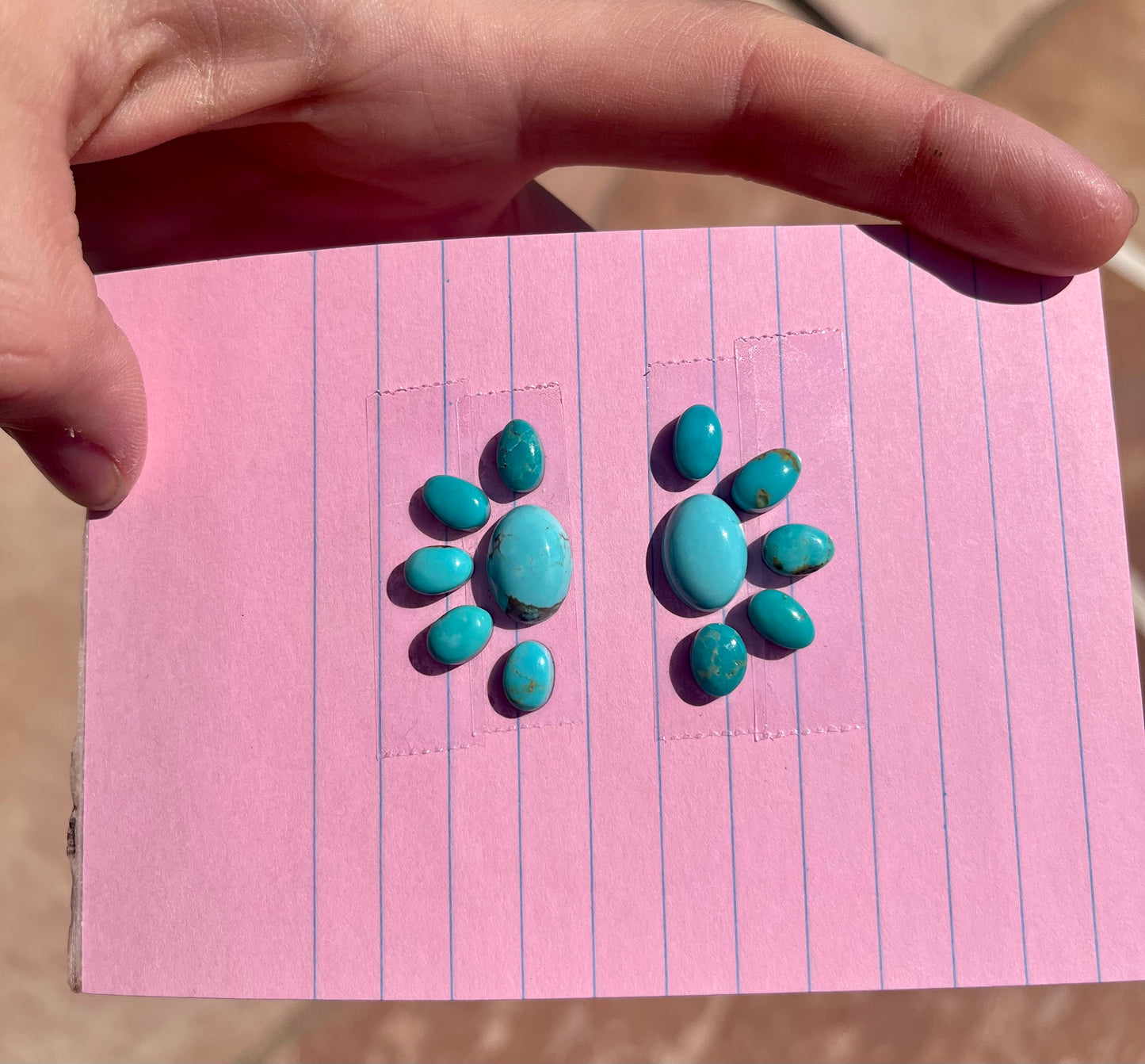 PRE ORDER Kingman turquoise cluster earrings