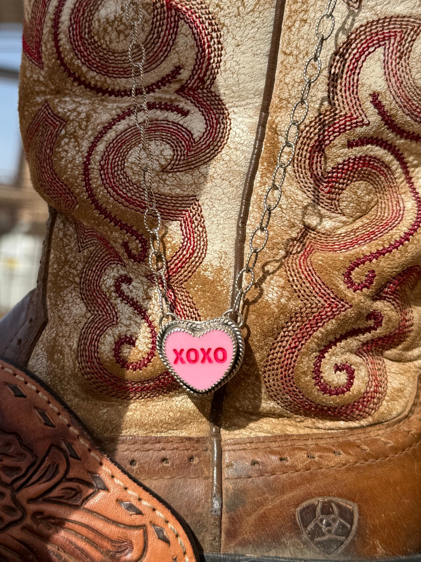 XOXO heart necklace