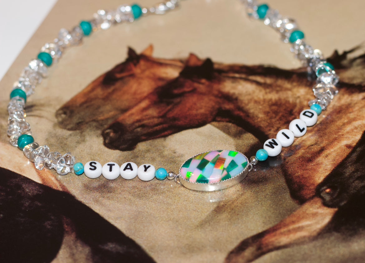 Stay wild sterling silver choker