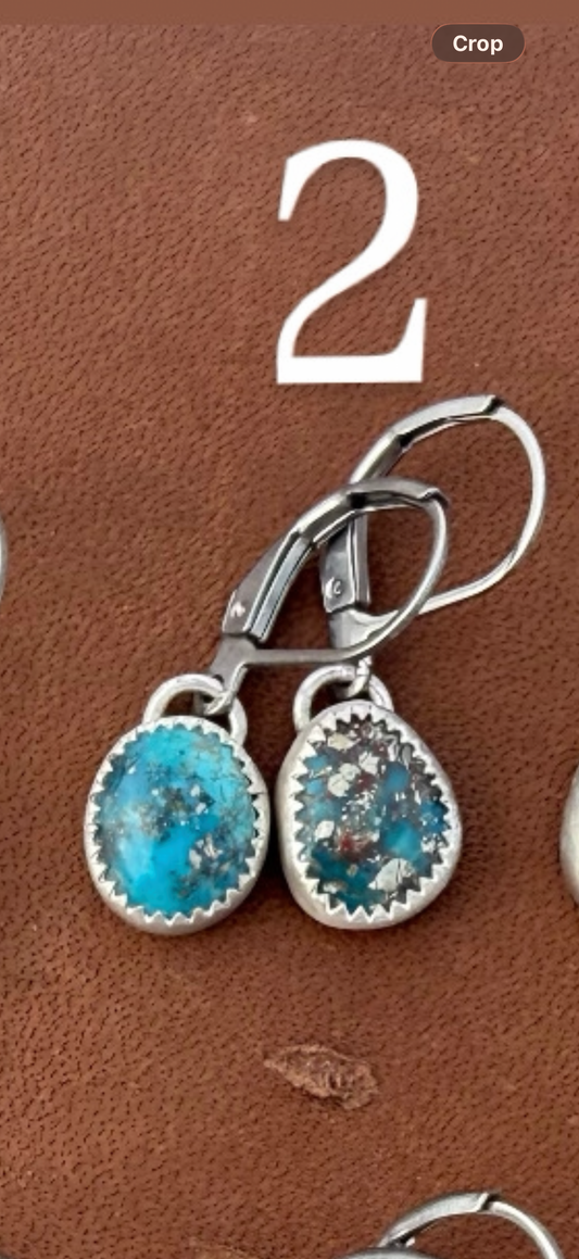 morenci turquoise huggie earrings
