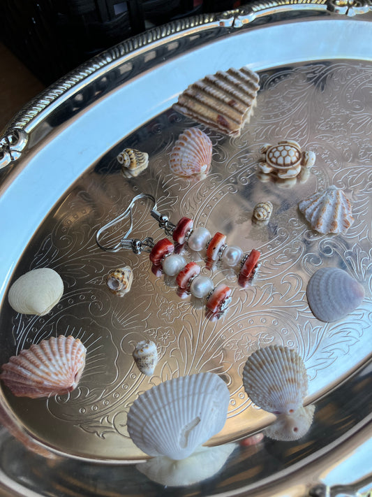 Pearl/Spiny Oyster Earrings