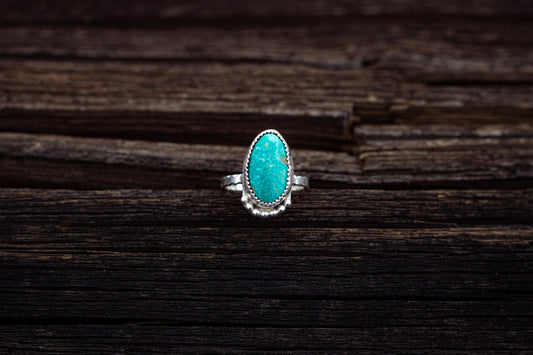 White Water Turquoise Ring Size 8