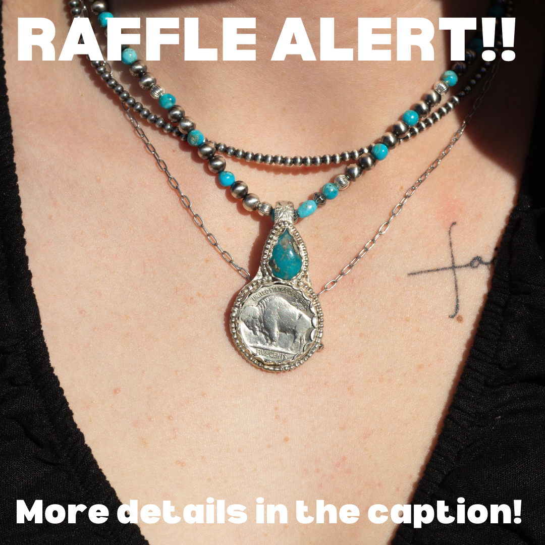 Buffalo Nickel necklace raffle ticket