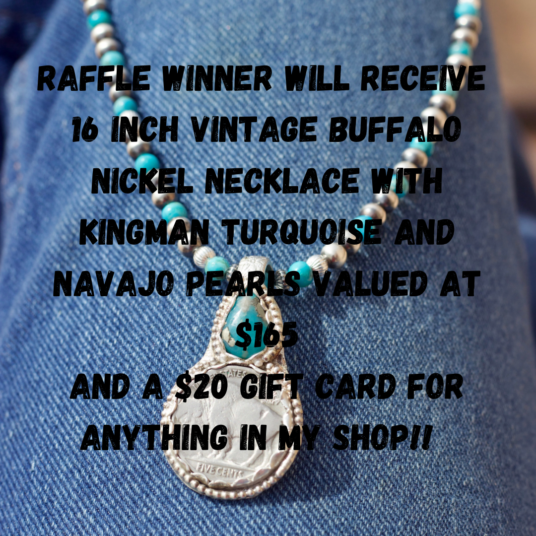 Buffalo Nickel necklace raffle ticket